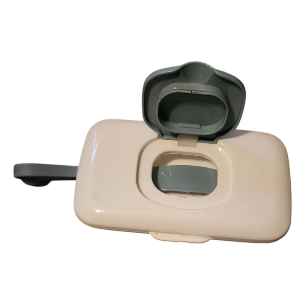 Monbebe reusable Cream and Gray Wipes Dispenser